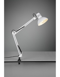 [TRIO5029010-01] Lampada da Scrivania 1xE27 Con Pinza Bianco Tajo Trio Lighting