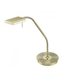 [TRIO520910108] Lampada da Scrivania Led 12w Dimmerabile Bergamo Ottone Trio Lighting