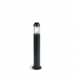 [SOV849/16] Lampada da esterno in alluminio pressofuso con diffusore in vetro trasparente e alette frangiluce grafite
