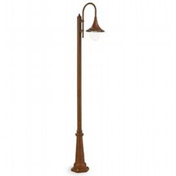 [SOV895/11] Lampada da esterno in alluminio pressofuso con diffusore trasparente - Altezza max 150mm - Potenza massima 60W ruggine