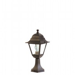 [SOV956/06] Lampada da esterno in alluminio pressofuso con diffusori in vetro trasparente - Altezza max 170mm nero