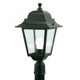 [SOV401/06] Lampada da esterno in alluminio pressofuso con diffusori in vetro trasparente nero