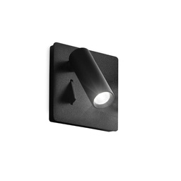 [8021696250113] Lampada da parete nero L 85 x H 85 x P 90 mm