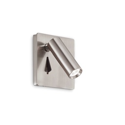 [8021696250137] Lampada da parete nickel L 85 x H 85 x P 90 mm