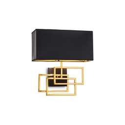 [8021696201092] Lampada da parete ottone L 350 x H 390 x P 200 mm