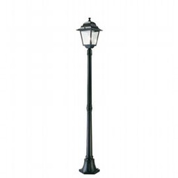 [SOV341/06] Lampada da terra in alluminio pressofuso, diffusori in vetro trasparente, altezza max 210mm, alimentazione 230V, potenza massima 100W nero