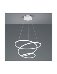 [2002668] Lampadario Led 36w Dimmer 4000k Design Moderno Vortice Bologna Bianco Trio Lighting