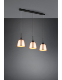 [TRIO310800308] Lampadario Lineare 3 Pendel Sospesi Ottone Chiron Trio Lighting