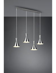 [TRIOR30784007] Lampadario Lineare Enzo 4xE27 Nichel Opaco Trio Lighting