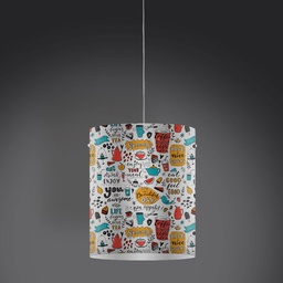 [908/XL/DL/ENJ] Lampadario a Sospensione Enjoy in Plastica bianco Cm. 27 x 32 h