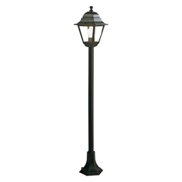 [DFL8042650] Lampione Con Colonna 'Old' 60 W - Cm 18 X 18 X H 121 Bia./Arg.