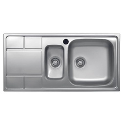 [FZ94162] Lavello SAXT332 100x50 cm 2 vasche sinistro