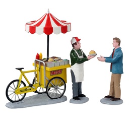 [1998926] Lemax Taco Cart Set Of 3 - Carrello Per Tacos Set Di 3 pz Gioco invernale decorazione per villaggio Natale