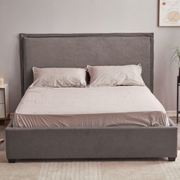 [FZ99737] Letto Matrimoniale Neso Contenitore Tessuto Grigio  L 170 x P 206 x H 118 cm