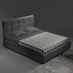 [FZ83950] Letto matrimoniale con contenitore Napoli grigio