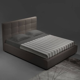 [FZ90352] Letto una piazza e mezza con contenitore Napoli tortora