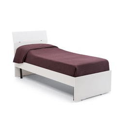 [A10029] Letto una piazza e mezzo bianco frassinato per camera cm 200x131xH 98