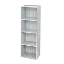 [8056157803379] Libreria in legno 4 ripiani scaffale Bianco L 40 x H 29 x H 132 cm