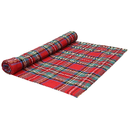 [20039609] Linea Tartan Runner in cotone 40x140 cm rosso