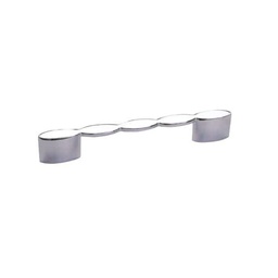 [FZ93861] Maniglia cromata per mobile Zincir y824 Finitura cromata, Interasse 160 mm