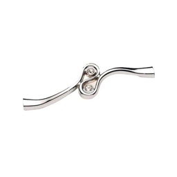 [FZ93867] Maniglia cromata per mobile con gioiello Parilti y1345 Finitura cromata, Interasse 192 mm