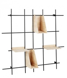 [B0740441] Mensola vintage in metallo 4 piani District 105x105 cm