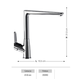 [FZ61269] Miscelatore Flap Cartuccia 40mm Finitura Cromo