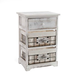 [GIC787768] Mobile cassettiera Home bianco con cestini