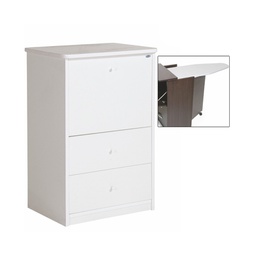 [A10156] Mobile con asse da stiro Bianco cassetti legno nobilitato cm 44x57xH.89