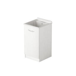 [AZ25109] Mobile lavatoio per lavanderia 1 anta colore Bianco H86x47x50cm