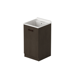 [AZ25093] Mobile lavatoio per lavanderia 1 anta colore Fango H86x47x50cm