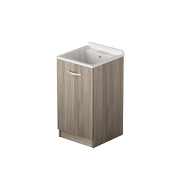 [AZ25116] Mobile lavatoio per lavanderia 1 anta colore Olmo H86x47x50cm
