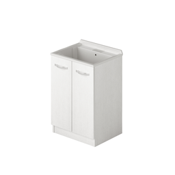 [AZ25147] Mobile lavatoio per lavanderia 2 ante colore Bianco H86x61x50cm