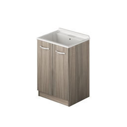 [AZ25154] Mobile lavatoio per lavanderia 2 ante colore Olmo H86x61x50cm