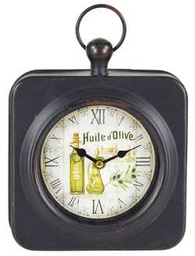 [V9128190000] Orologio mini olio doliva hl-4485 cm. 28 x 19 x 5