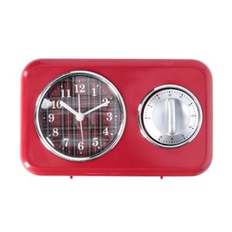 [V1869860000] Orologio plastica con timer rosso cm 17x5x10