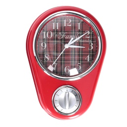 [V1869850000] Orologio plastica con timer rosso cm 23x16x5