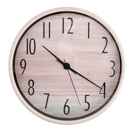 [V1871740000] Orologio plastica effetto legno naturale tondo cm ø32h4