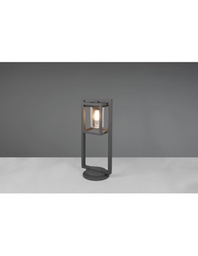 [TRIO512060142] Paletto Lanterna Cilindro Vetro Lunga Antracite IP44 Sensore Crepuscolare Trio Lighting