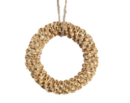 [20102691] Pendaglio Di Natale Paglia Ornamentale Colore Naturale H 2Cm X Ø 9Cm