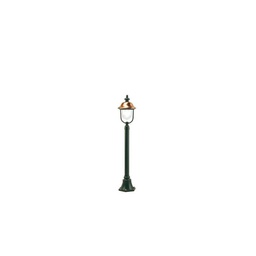 [SOV196/14] Palo lampione da esterno struttura in pressofusione di alluminio grigio cm 128 h