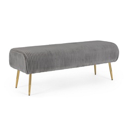 [B0720596] Panca 2 posti Selena color Grigio in velluto