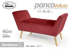 [GIC826481] Panca arredo scendiletto bordeaux cm 117 x 40 x 60 h