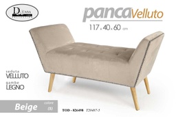 [GIC826498] Panca beige arredo scendiletto cm 117 x 40 x 60 h