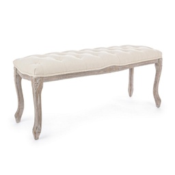 [B0743496] Panca classica Mathilde in tessuto naturale