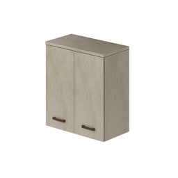 [AZ25208] Pensile per lavanderia 2 ante con ripiano colore Argilla H77x71x38cm