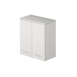 [AZ25222] Pensile per lavanderia 2 ante con ripiano colore Bianco H77x71x38cm