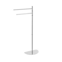 [BR154404] Piantana Portasciugamani due Bracci in acciaio Cromato 26x16x h81 cm