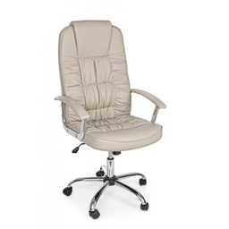 [B5710205] Poltrona da ufficio in ecopelle Dehli tortora