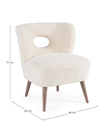 [B0748147] Poltrona vintage legno e tessuto Cortina